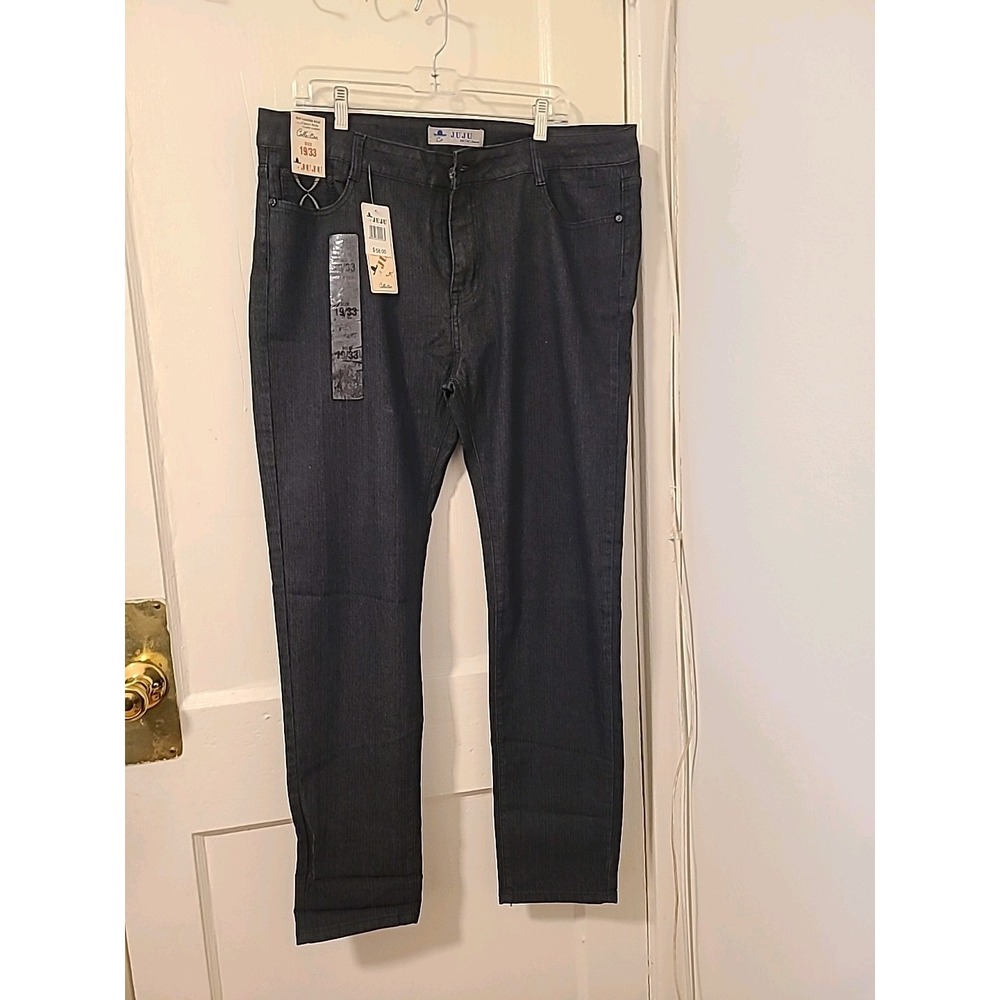Womens Juju Classic Straight Fit Jeans Size 19/33 Black